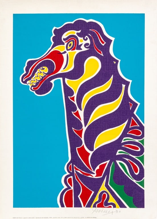 Inima de Paula "Cavalo" Silkscreen in Colors, 1976 (1 of 8)