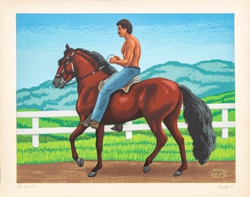 Louis Cajiga "Paso Fino" Serigraph, 1987