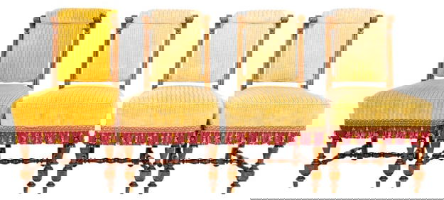 Victorian Mahogany Side Chairs, 4