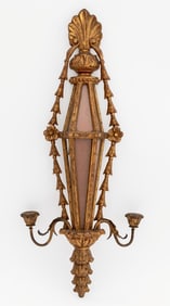 Neoclassical Style Giltwood Mirrored Applique