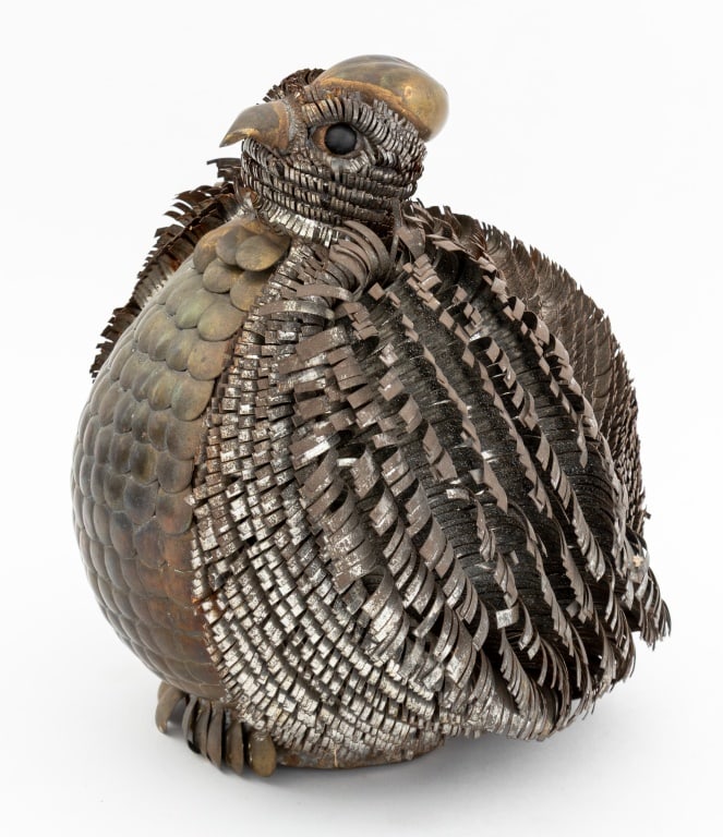 Sergio Bustamante Style Cut Metal Bird Sculpture (1 of 7)