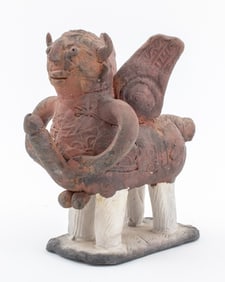 Louis Mendez Nude Centaur Pottery Sculpture