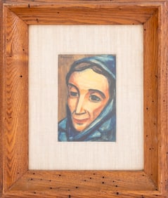 Gerrit Hondius Woman Portrait Watercolor on Paper