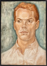 Ed Heurll Portrait of a Young Man Oil on Canvas