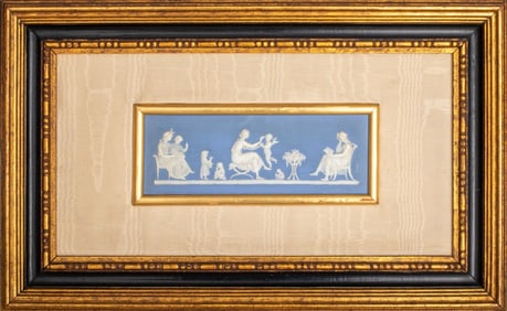 Wedgwood Blue Dip Jasperware Bas Relief Panel