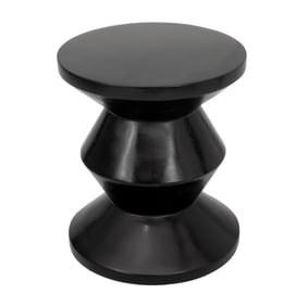 Eames Style Black Resin Composite Zig Zag Stool