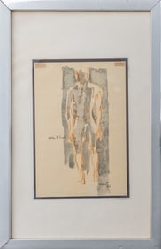 Illegibly Signed Untitled Ink on Paper, 1970