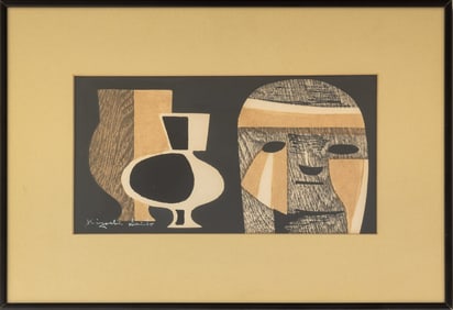 Kiyoshi Saito "Haniwa" Woodblock Print