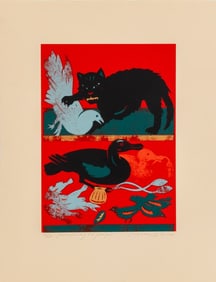 Milton Glaser "Mischief in Pompeii" Screenprint