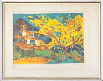 Guy Charon Provence Landscape Lithograph