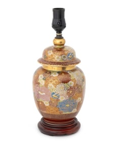 Chinese Millefleur Porcelain Ginger Jar Lamp