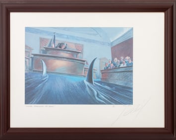Jeff Leedy "Counsel Approaching the Bench" Print