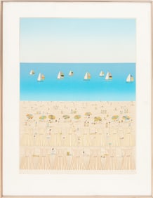 Fanch Ledan "La Plage" Lithograph