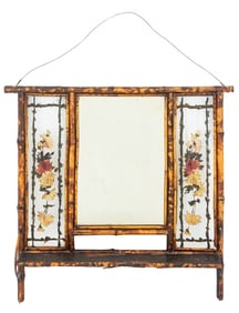 Aesthetic Style Bamboo Overmantel Mirror
