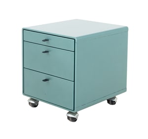 Saporiti Italia Teal Blue Office Cabinet