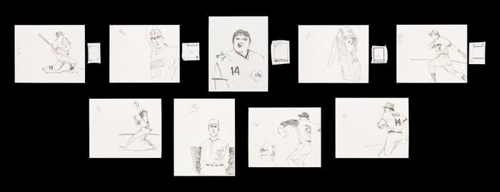 Michael Paraskevas Baseball Sketches Graphite, 9