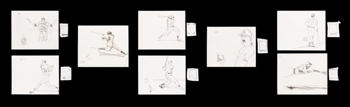 Michael Paraskevas Baseball Sketches Graphite, 8
