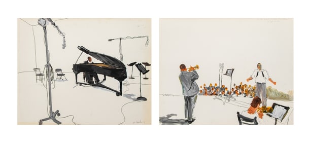 Michael Paraskevas Musician Studies Mixed Media, 2