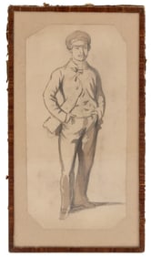 European School Portrait of a Young Man Pencil