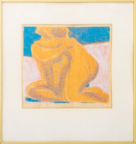 Marc Heine "Lovers III" Mixed Media on Paper, 1968