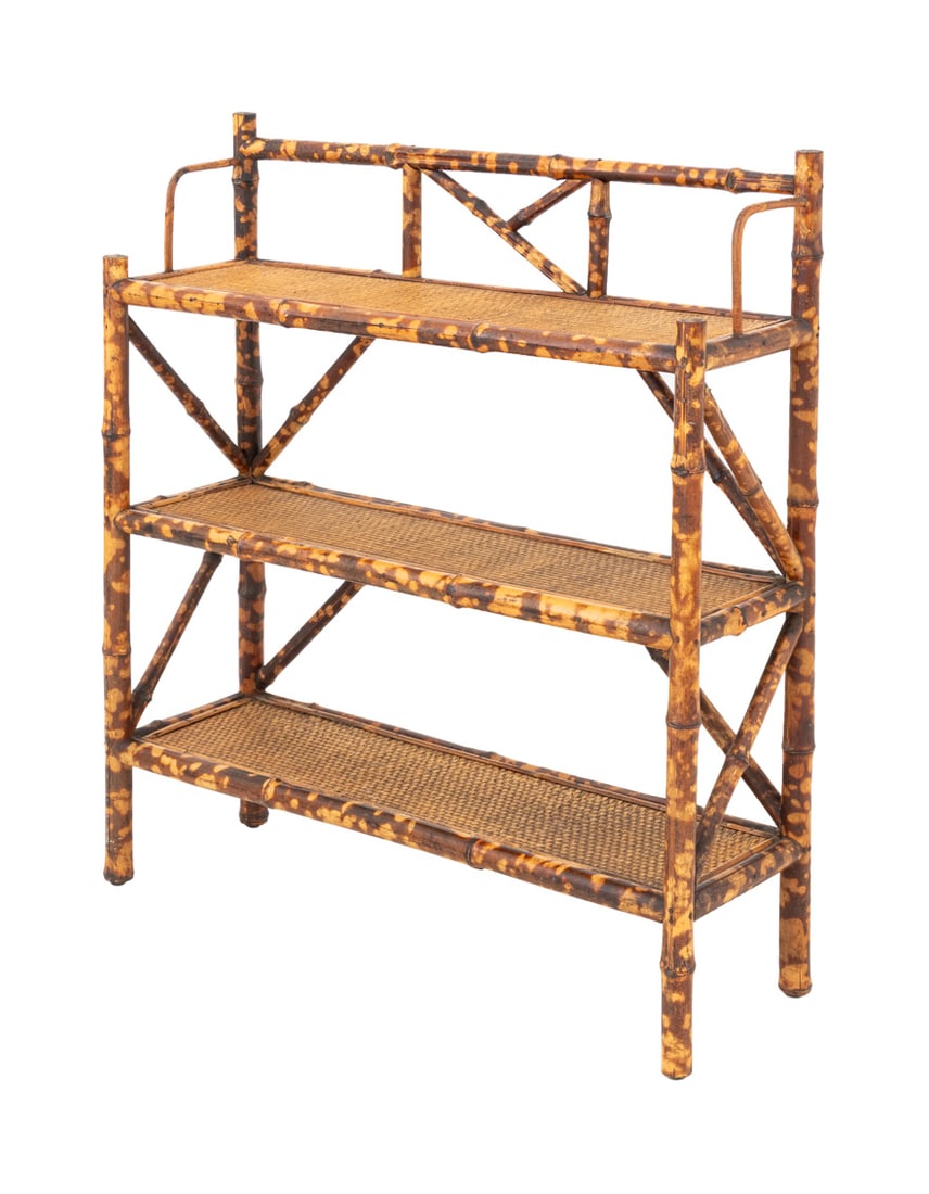 Tortoise Finish Bamboo 3-Tier Bookshelf (1 of 5)