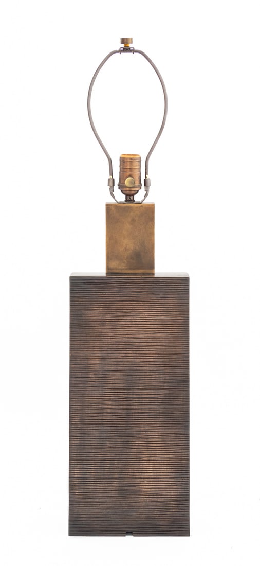 Minimalist Bronze Pillar Desk Lamp (1 of 6)