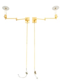 Hansen for Metalarte Brass Swing Arm Sconces, Pr