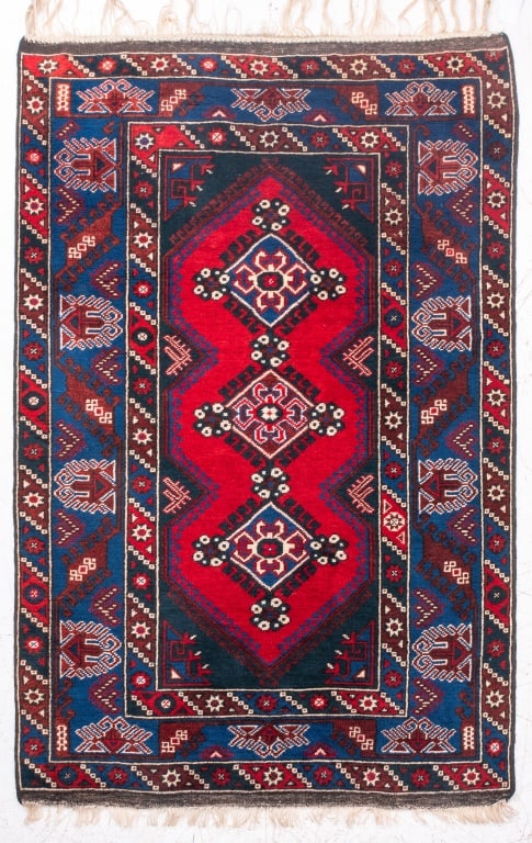 Turkish Geometric Motif Rug, 7' x 4' 1" (1 of 6)
