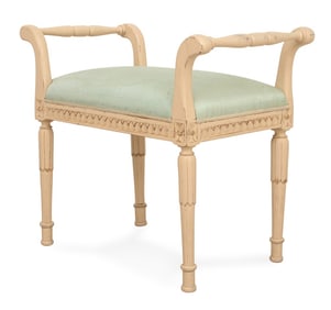 Louis XVI Style White Painted Window Seat
