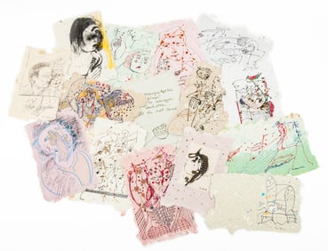 Eva Bouzard-Hui Surrealist Scenes Mixed Media, 15