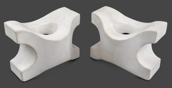 Mid-Century Modern Plaster Lamps, Pair