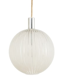Lightolier Mid-Century Modern Glass Globe Pendant