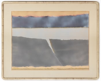 Illegibly Signed Color Field Pastel, 1978