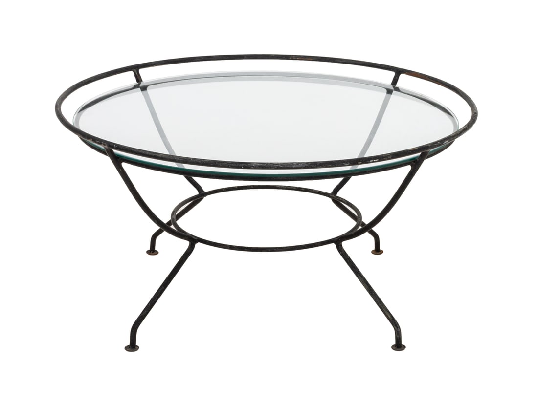 Glass Top Wrought Iron Circular Table (1 of 4)