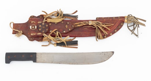 Caribbean Machete in Leather Sheath
