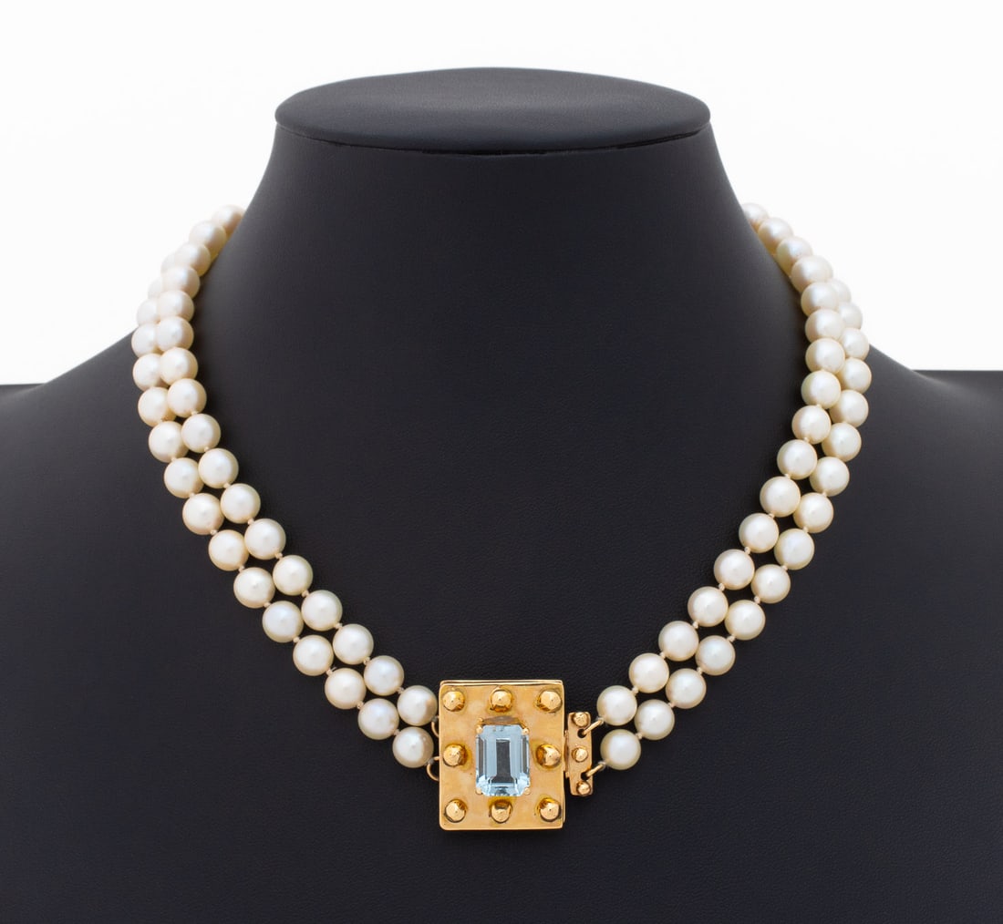 Mark Spirito 14K Topaz Cultured Pearl Necklace (1 of 6)