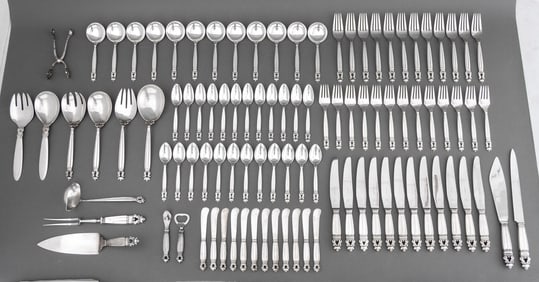 Georg Jensen Sterling Silver Service, 99 Pcs.