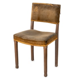 Queen Elizabeth II Limed Oak Coronation Chair