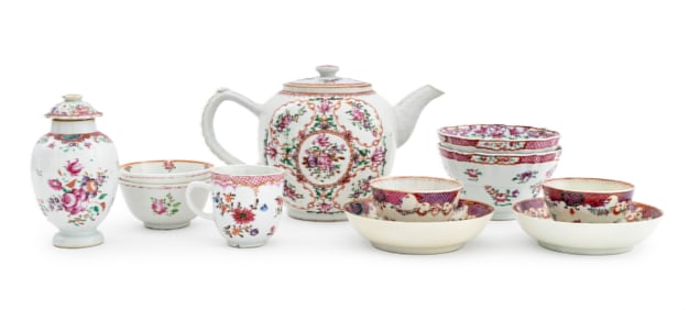 Chinese Export Famille Rose Porcelain Teaware, 11
