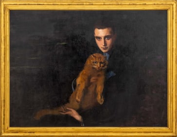 Mary Eristoff-Kazak "Portrait of Erte..." Oil