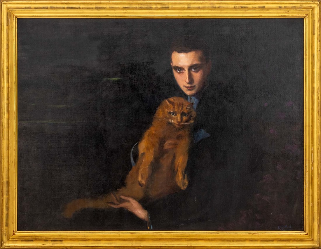 Mary Eristoff-Kazak "Portrait of Erte..." Oil (1 of 10)