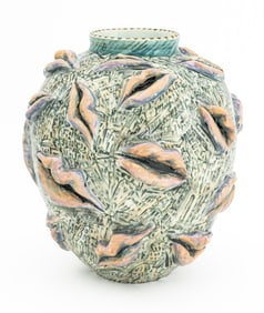 Matt Nolen Lips Glazed Art Pottery Vase