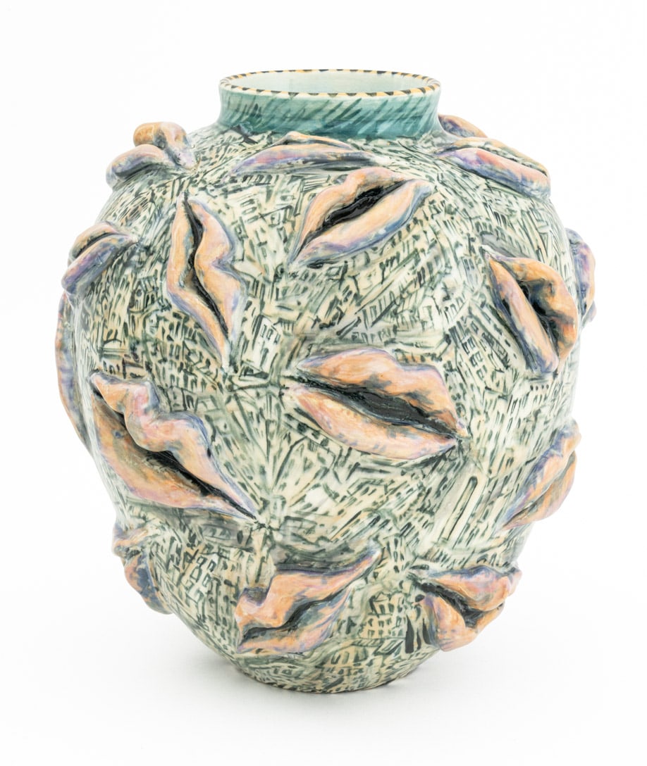 Matt Nolen Lips Glazed Art Pottery Vase (1 of 8)