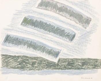 William Kienbusch "3 Winter Islands" Pastel, 1979
