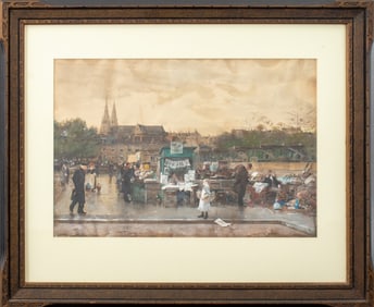 Luigi Loir Les Invalides, Paris Gouache on Paper