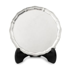 George VI Sterling Silver Circular Tray