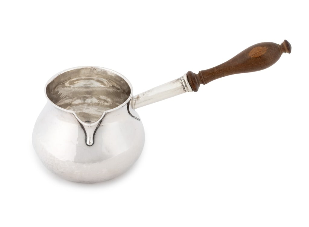 George II Sterling Silver Brandy Saucepan (1 of 6)