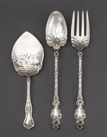 American Sterling Silver Serving Tableware, 3 Pcs.