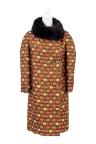 Christian Dior Mink Fur Collar Coat, 1964