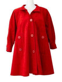 Givenchy Nouvelle Boutique Red Suede Coat